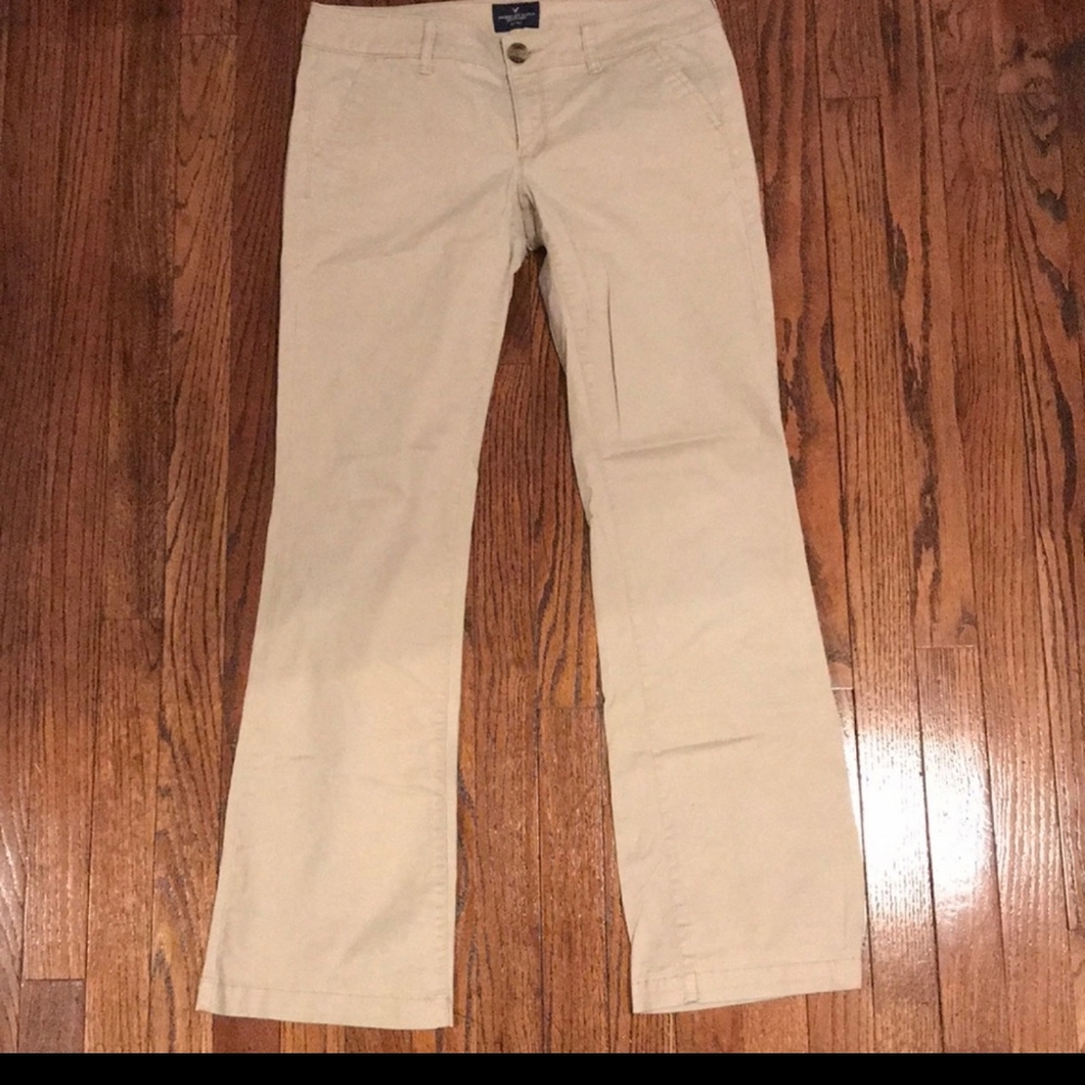 Tan AE boot cut pants size 6 regular